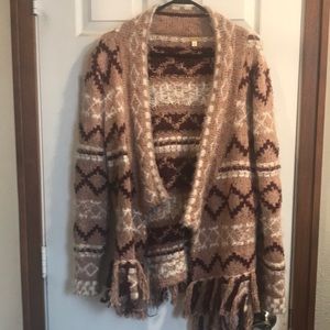 Western print Sweater